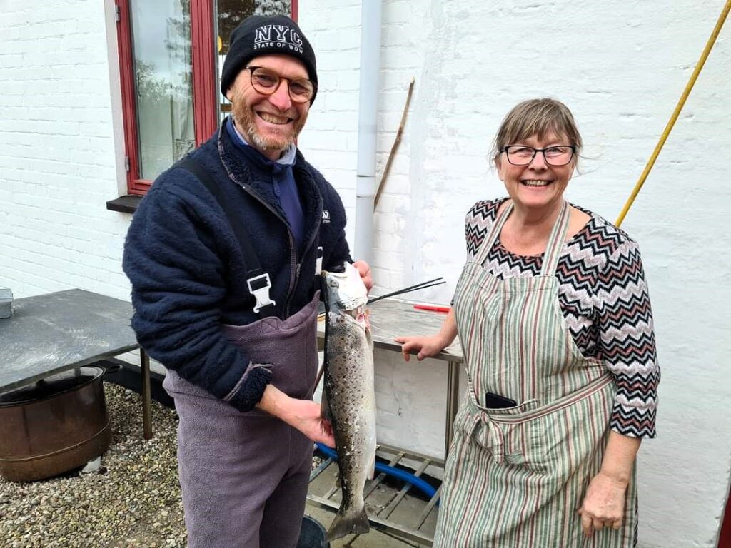 Havørred fanget på fisketur med overnatning på Avernakø Landhotel.